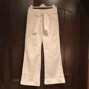 HP Banana Republic linen blend white pants, 4 EUC